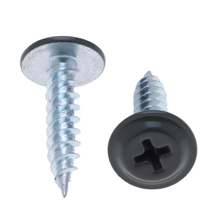 4.2mm x 19mm Self Tapping Phillips Screws for Sheet metal to Wood, Powder-Coated Chrome Green (RAL 6020), Fine Thread, Sharp Tip, Wafer Head Screw, Galvanized, Indoor & Outdoor Use, 250 pcs - Image 4