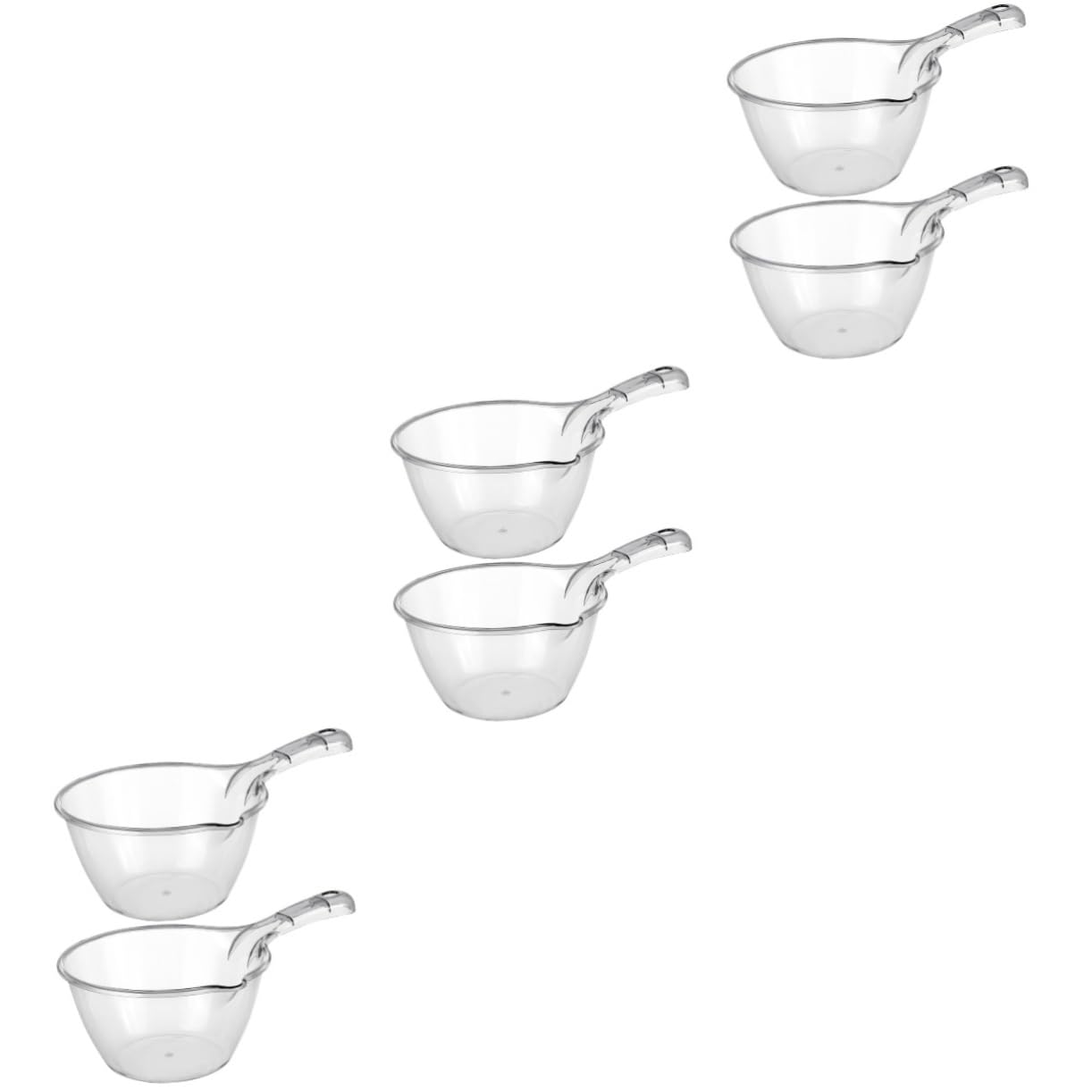Amosfun 6 Piezas Cuchara cucharón de agua pala de agua cucharones de agua de baño Cucharón de plástico Cucharón de cocina cucharón para regar cucharón de riego de flores el plastico