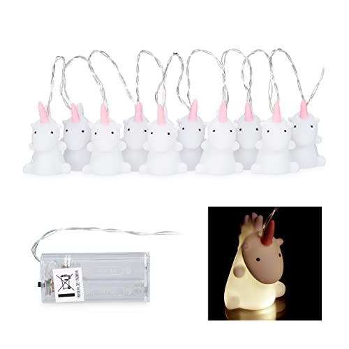 Relaxdays Einhorn Lichterkette, niedliche Lichterkette Kinderzimmer,...