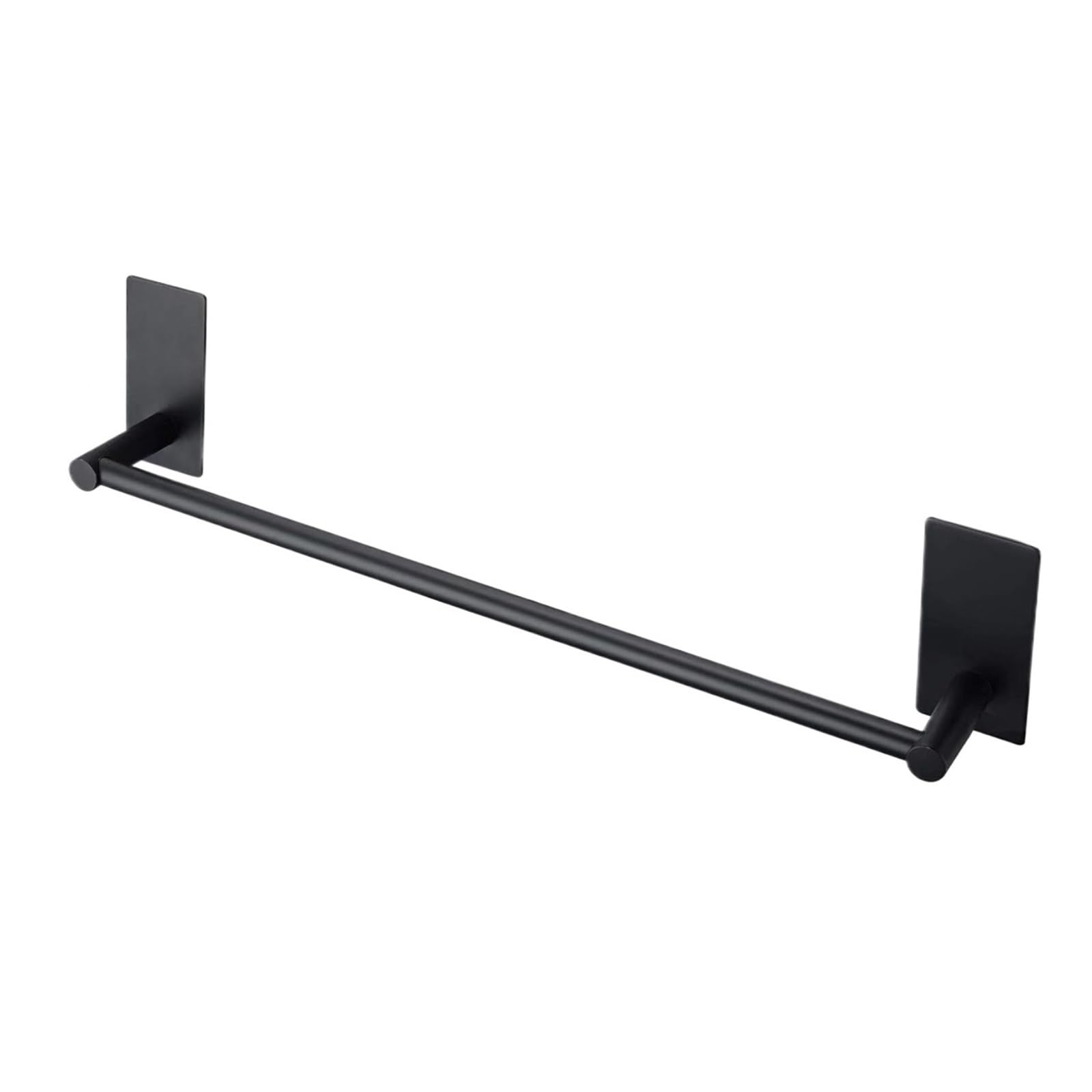 Stainless Steel Single, Rustproof Waterproof Towel Rail Heavy Duty Bathroom Towel Rack Installation Of Drilling And No Drill(Black,40CM)
