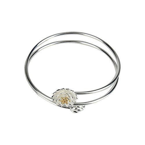 Hosaire Pulsera de Plata de del Loto Moda Muchachas de Las Mujeres Pulsera Mujeres de la joyería Accesorios