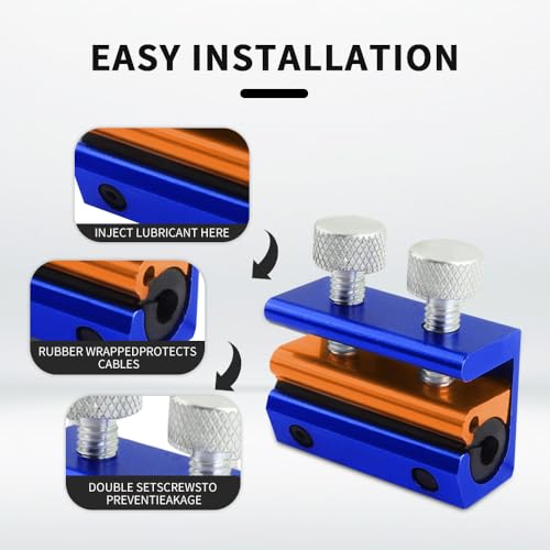 Image of Double-Headed Motorcycle Cable Luber Tool for Brake Cable Lubrication,Cable Lube Dispenser Motorcycle Tools for Motorcycles Bicycle Scooter,Universal Motorcycle Tools Cable Lube (Sky Blue)