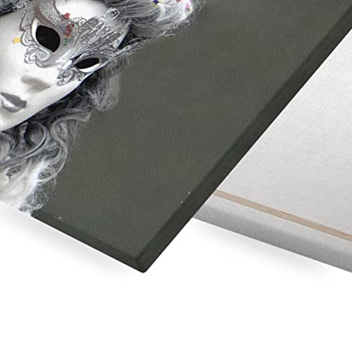 Masque blanc et argent tableau Venise pour transformer un mur vide et triste - 2