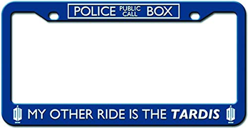 Doctor Who License Plate Frame - My Other Ride Is The TARDIS Design 6.25