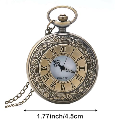 Retro Christmas Gift Watch, Graduation Pocket Watch Gift, Unique Fathers Day Timepiece, Antique Mens Pocket Watch, Chain Pocket Watch for Men, Retro Mechanical Timepiece, Elegant Mens Pocket Watch, Gr - Afbeelding 6