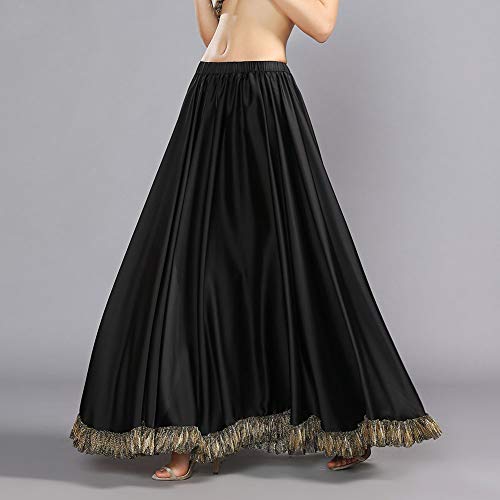 ROYAL SMEELA Satin Maxi Belly Dance Skirt for Women