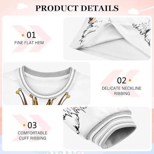 OTVEE Toddler Girl Long Sleeve Dress Corgis Dog in The Crown Casual Tunic Playwear Basic Party Dresses,5-6T3