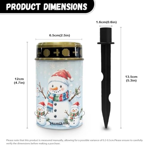 Image of Christmas Cemetery Solar Lights Flameless Candles