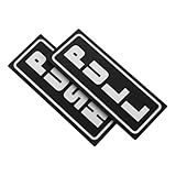 ROMISBABA 2 piezas Placas Acrílicas para Puertas Vidrio Señalización Push Pull Pequeña Placa Lateral para Oficina Tienda Hogar Diseño Negro Mate Vertical Fácil Instalación Rápida