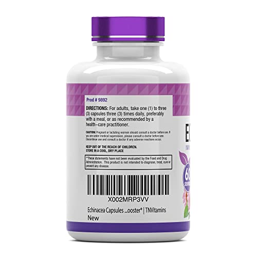 Tnvitamins 9890 Echinacea Capsules (1500 Mg X 180 Capsules) | Supports Health & Well-Being | Echinacea Root Herbal Extract Supplement thumb #6