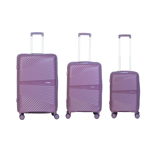 Image of CRUISE Pepper Trolley Bags Set (20+24+28 Inch)| Hard Shell Expandable Suitcases with 8 Spinner Wheels & TSA Lock | Cabin and Check-in Lightweight Luggage Bag | Adjustable Handle (Set of 3)