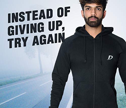 Image of DECISIVE Fitness Slim Fit Fleece Winter Hoodie Jacket Gym Workout Sweatshirt for Men Women