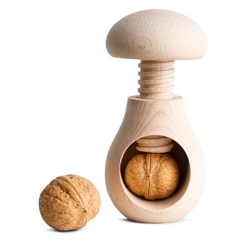 Creative Home Nussknacker Holz | Pilzförmig | 10 x 6 cm | Unbemalt |...