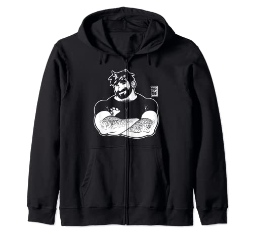 Bobo Bear Adam aime les bras croisés Lineart Sweat à Capuche Cover