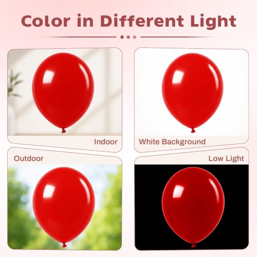 Image of Red Balloons, 12 Inch Red Latex Party Balloon