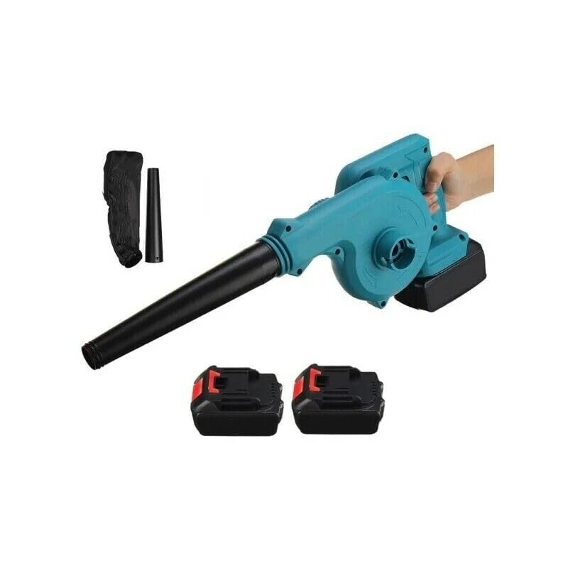 SOFFIATORE ASPIRATORE PER FOGLIE DA GIARDINO PRATO DOPPIA BATTERIA CON SACCO 48V