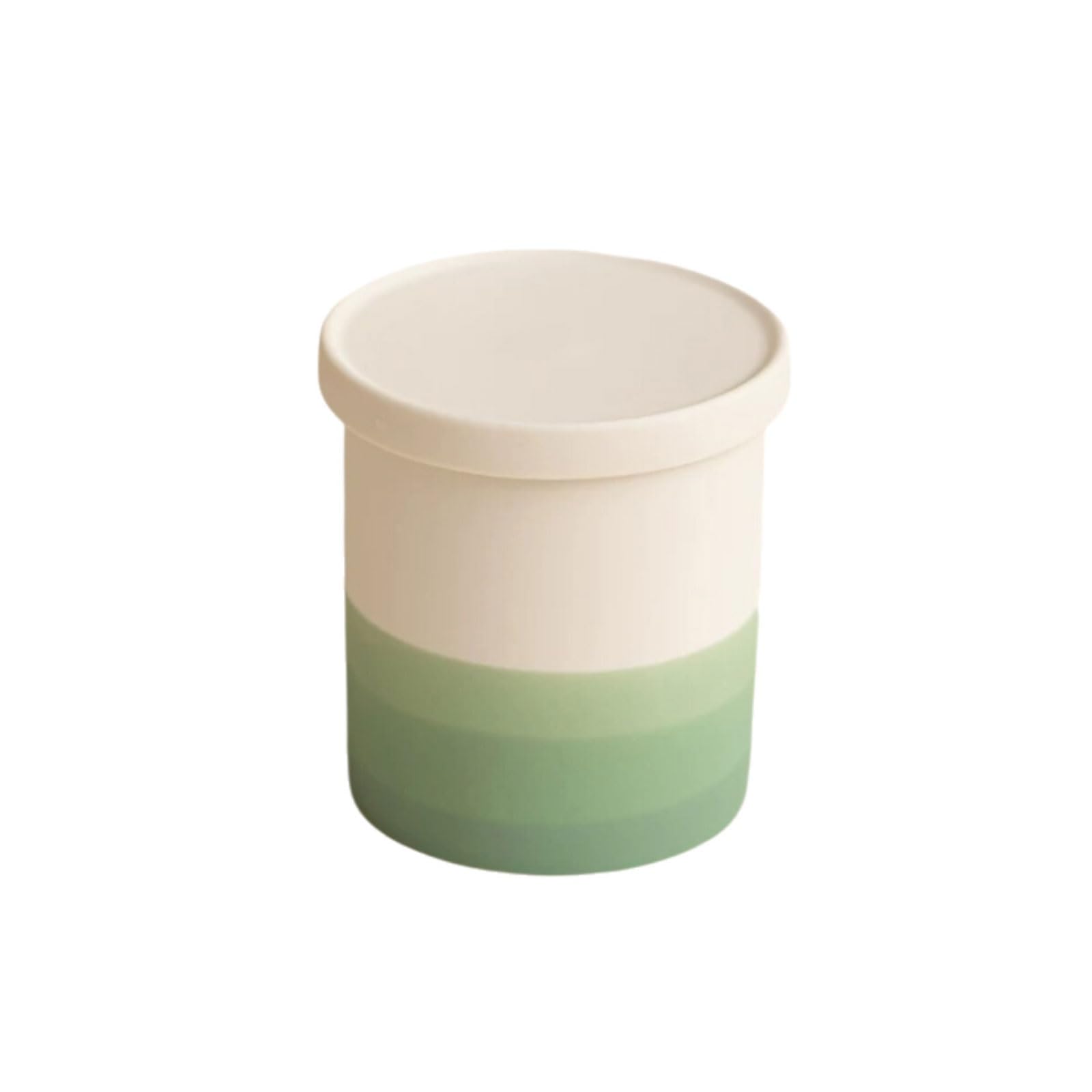 Velas de cerámica con tapa hechas con cera de soja y aceites esenciales, vela cilíndrica de aromaterapia reutilizable for perfumado en el hogar(Bergamot Cedarwood)