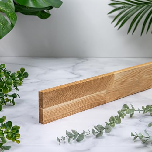 Solid Oak Kitchen Worktop Upstand | 3000mm x 80mm x 18mm | Premium Wood Worktops | Oak Wooden Timber Counter Tops | Cut to Size Customisation Available | Real Wood Block Stave Kitchen Countertops