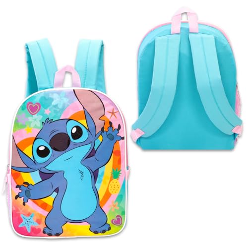 Disney Lilo and Stitch Backpack with Lunch Bag for Girls - Bundle with Backpack, Lunch Box, Water Bottle, Stickers, More | Stitch School Bag Set for Kids4