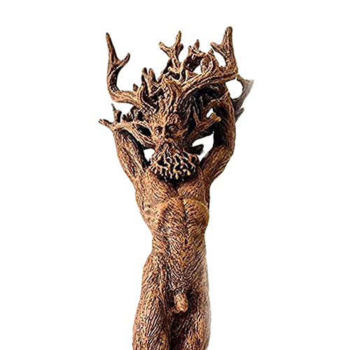 XMYNB Statue de jardin masculine dieu de la forêt en résine sculptée pour la protection des arbres, l'artisanat, les décorations de bureau, la maison, le balcon, la cour (Dieu de Dieule) Cover