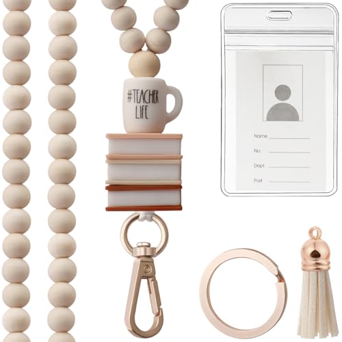 Cordon super mignon bohème pour femme avec porte-badge et lanière de professeur