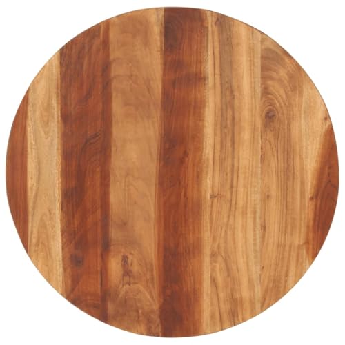 Xichuzi Superficie de Mesa, Tablero Mesa, Encimera Cocina, Mueble Baño, Tableros para Mesas De Comedor, Encimera Baño, Redonda Madera Maciza sheesham 15-16 mm 70cm