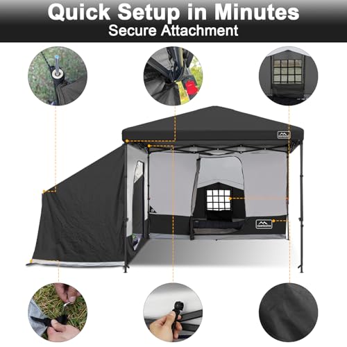 Image of KAMPKEEPER Side Tent,1 /2 Person Camping Tent for 10' x 10' Pop Up Canopy
