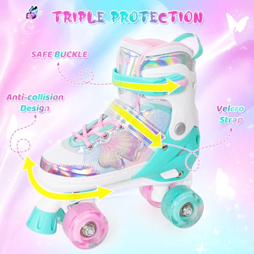 MammyGol Adjustable Butterfly Roller Skates