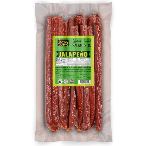 Image of Long John Snacks Dried Salami Sticks, Jalapeno, 16 Oz