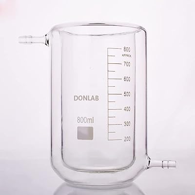 CFO-1000 Glass 1000ml Graduated Flat-Bottom High-Form Jacketed Beaker Double-Layer Lab Reaction Beaker