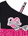 Barbie Little Girls Asymmetrical Dress Pink/Black 5