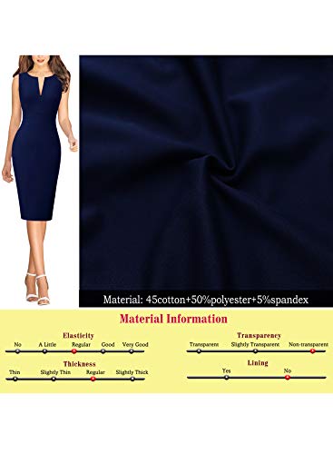 Image of VFSHOW Womens Front Zipper Work Business Office Bodycon Dress Elegant Professional Career Church Party Pencil Sheath Dress