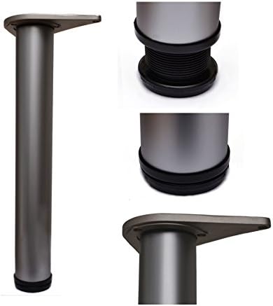 Adjustable Breakfast Bar Worktop Support Table Kitchen Leg 710/820/1100 mm (710mm Satin) (710mm, Black)