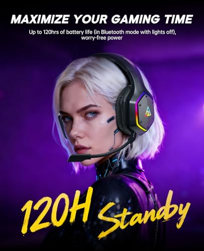Auriculares Gaming Inalámbricos 2.4GHz EKSA E1000BT con Micrófono ENC y Bluetooth 3