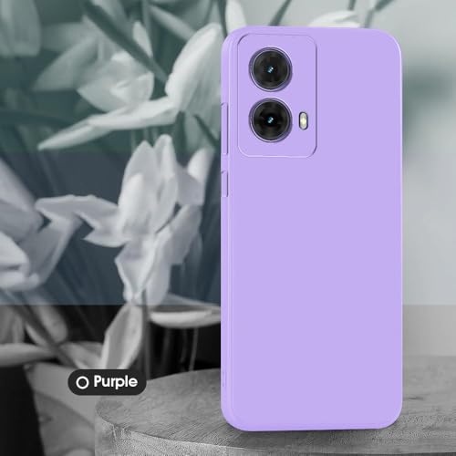 Image of Back Cover for Motorola Edge 50 Fusion 5G | Full Camera Protection | Premium Liquid Silicon Case | Flexible Bumper Case for Motorola Edge 50 Fusion 5G (Purple)