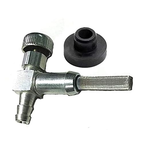 Fuel Gas Tank Grommet and Shut Off Valve for Generators Craftsman Coleman Generac 33/64" Fuel Tank Hole