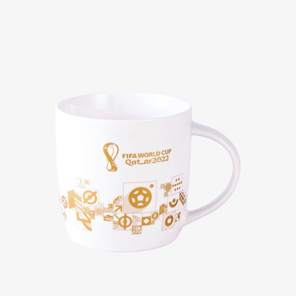 HONAV 2022 FIFA WORLD CUP QATAR Ceramic 16oz White Logo Mug - Own a Collectible Version of World Soccer's Biggest Prize
