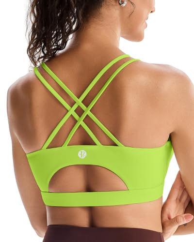 Image of RUNNING GIRL Sports Bras for Women,Padded Sports Bra Tank Top Sexy Crisscross Back High Impact Longline Workout Yoga Bra