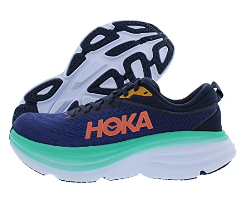 HOKA ONE ONE Bondi 8 Womens Shoes Size 6, Color: Outer Space/Bellwether Blue