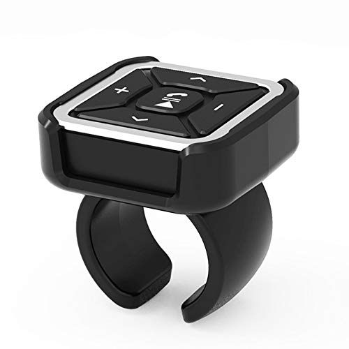 ihreesy Commande au Volant Bouton Média, Bouton Multimédia Télécommande pour Volant Portable sans Fil Bluetooth 5.0 Voiture Télécommande Appels Téléphoniques Musique Contrôleur pour Volant de Voiture