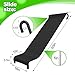 Deomod Trampoline Slide, 10FT 12FT 14FT 15FT 16FT Trampoline Universal Outdoor Slides, Trampolines Accessories with Cushioning Effect, Suitable for Kids to Climb Up Slide Down, Safety Slider (Black)
