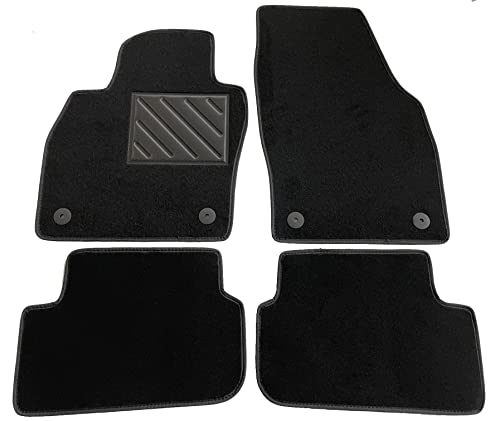 Alfombrillas para Seat Ibiza V Desde 2017-, A Medida, Antideslizantes, Talonera de Goma Reforzada, Botones de Fijación