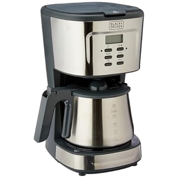 Black Decker Cafeteira com Jarra Inox, Programável, com Ajuste de Intensidade, Modelo CM300G, 127V