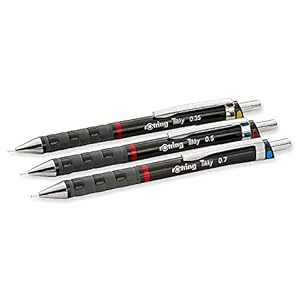 rOtring Tikky-vulpotlood | zwarte cilider | 3-delige set