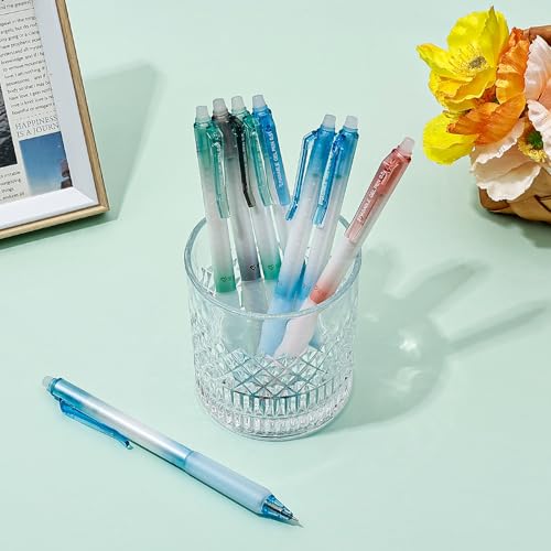 Set de 7 bolígrafos borrables retráctiles punta fina 0.5 mm miniatura 7