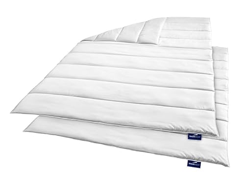 Traumnacht Green Bettdeckenset - zwei Ganzjahresbettdecken 135x200 cm, nachhaltiges Steppbett mit Bezug aus Microfaser, produziert nach deutschem Qualitätsstandard