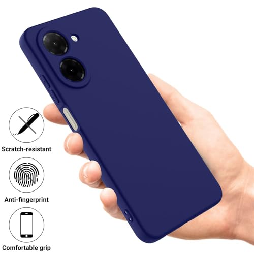 Image of Back Cover for Poco C71 4G / Mi Redmi A5 4G | Full Camera Protection | Premium Liquid Silicon Case | Flexible Bumper Case for Poco C71 4G / Mi Redmi A5 4G (Dark Blue)