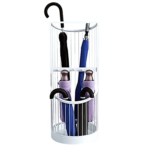 Porte-parapluies rond métallique pour éviter les flaques d'eau dans l'entrée les jours de pluie