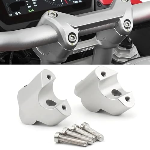 Abrazadera manillar Multistrada V4 S de aluminio CNC con elevación ergonómica 2