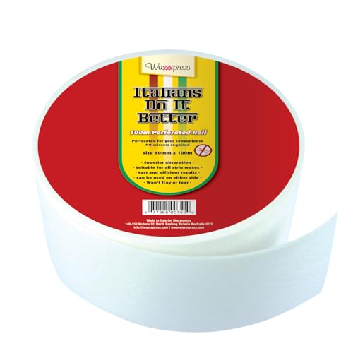 Waxxxpress Italians Do It Better Wax Strips Perforated Roll 100mt - Sticks To Wax Immediately For Fast And Efficient Results